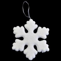 Christbaumschmuck Schneeflocke Hängedeko Weihnachten Weiß 15cm