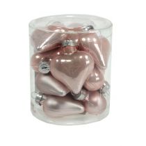 Artikel Mini Glasherzen Rosa 4cm 12St