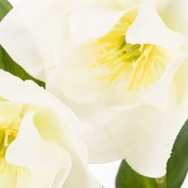 Artikel Christrose künstlich Topfblume 34 cm weiß für Tischdekoration