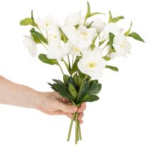 Artikel Christrose künstliche Blumen weiß, 40 cm, 4 Stück Bund, Dekoration