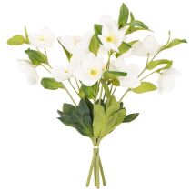 Artikel Christrose künstliche Blumen weiß, 40 cm, 4 Stück Bund, Dekoration