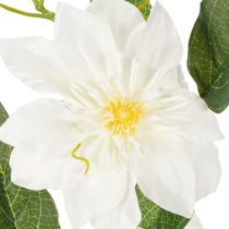 Artikel Künstlicher Clematis-Zweig mit weißen Blüten und grünen Blättern 81 cm, 2 Stück