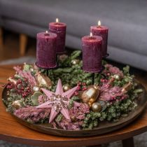 DIY Box Adventskranz Rot modern Trockenkranz Advent Ø34cm