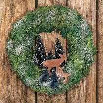 DIY Box Mooskranz Winterwald Türkranz Weihnachten Ø34cm