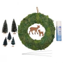 DIY Box Mooskranz Winterwald Türkranz Weihnachten Ø34cm