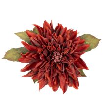Artikel Kunstblume Dahlie 68cm Rot-Orange aus Seidenstoff und Kunststoff