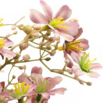 Artikel Dekozweig künstlich Rosa mit Blüten, Daphne, 110cm, 3 Stück