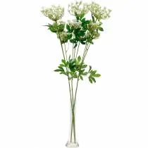 Artikel Künstliche Wilde Möhre Wiesenblume 76cm 3St Weiß Grün