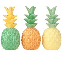 Artikel Deko Ananas Keramik Bunte Keramikdeko Sortiert 17cm 3St