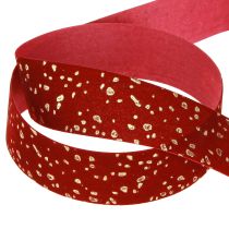 Artikel Deko Band Dunkelrot mit goldenen Sprenkeln 15mm 20m
