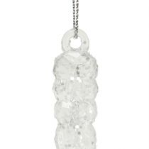 Artikel Deko Eiszapfen zum Hängen Winter Klar Glitter 14cm 4St