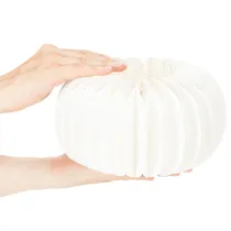 Artikel Wabenpapier Kürbis rund 24 cm weiß für Trockenblumen und Herbstdekoration 4 Stück