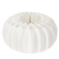 Artikel Papier-Dekokugel Kürbisform Weiß 34 cm 2 Stück