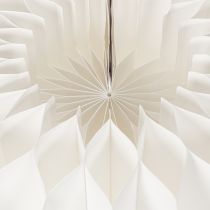 Artikel Papier-Dekokugel Kürbisform Weiß 34 cm 2 Stück