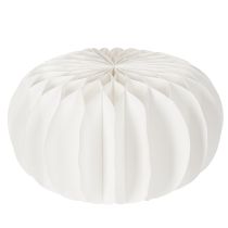 Artikel Papier-Dekokugel Kürbisform Weiß 34 cm 2 Stück