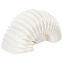 Artikel Papier-Dekokugel Kürbisform Weiß 34 cm 2 Stück