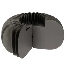 Artikel Set Papier-Dekoring Kürbis, dunkelgrau, 24 cm, 4 Stück