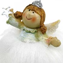 Deko Engel Weihnachtsengel Engelsfigur mit Stern H12cm 2St