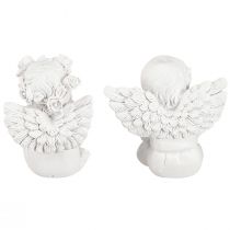 Artikel Deko Engel Weiß mit Herz Polyresin H: 5 cm 6er Set für Zuhause