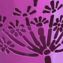 Artikel Deko Gießkanne Metall Kanne Pusteblume Lila H12cm 2St