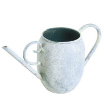 Artikel Deko Gießkanne Metall in Weiß Blau 32cmx11cmx18cm