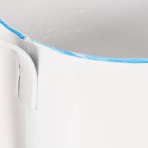 Artikel Deko-Gießkanne aus Metall Weiß-Blau Ø17cm 44x17x19cm