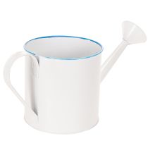 Artikel Deko-Gießkanne aus Metall Weiß-Blau Ø17cm 44x17x19cm