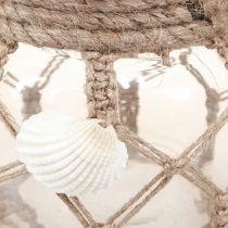 Artikel Deko Glas Makramee Muscheln Maritim Ø11cm H12,5cm 2St