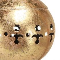 Artikel Deko Glocke Gold Schelle Hängedeko Metall Natur Ø14cm