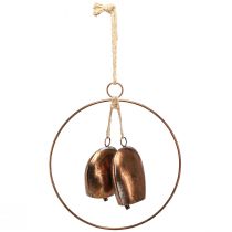 Artikel Metall-Türglocken im Bronze-Look mit Ø 29 cm als Hängedekoration