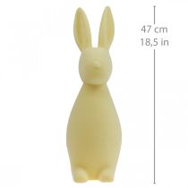 Artikel Deko Hase Deko-Osterhase – 2. Wahl – Beflockt Gelb H47cm