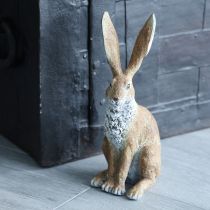 Artikel Dekofigur Hase Polystone 32 cm Braun Beige Set 2 Stück Innenbereich