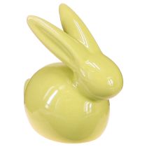 Artikel Keramik Osterhasen Set 8,5 cm Gelb Grün Braun Dekoration Innenbereich 3-teilig