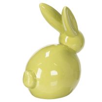 Artikel Keramik Osterhasen Set 8,5 cm Gelb Grün Braun Dekoration Innenbereich 3-teilig