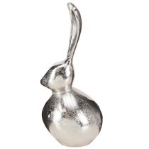 Artikel Dekofigur Hase aus Metall Silber Ø12cm H25cm