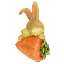 Artikel Dekofiguren Osterhasen mit Möhre 6 cm Handbemalt Polyresin 3er-Set