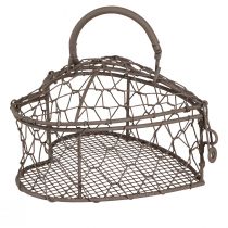 Artikel Deko Herz aus Draht zum Befüllen Vintage Grau 14×13,5cm