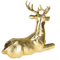 Artikel Deko Hirsch liegend Rentier Figur Gold 10,5×7×11,5cm 2 St