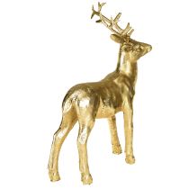 Artikel Deko Hirsch stehend Rentier Figur Gold 10,5×4,5×16cm 2 St