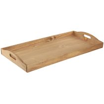 Artikel Deko Holz Tablett länglich FSC in Natur 58cmx28cmx6cm