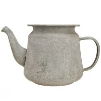 Artikel Deko-Teekanne Metall Grau 24×14×14 cm Vintage Retro Shabby Stil