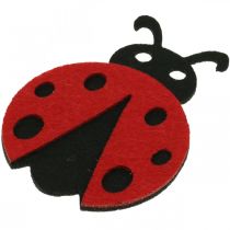 Deko-Klammern Marienkäfer, Frühling, Glücks-Käfer zum Dekorieren, Filzdeko 16St