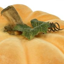 Deko-Kürbis beflockt Orange hell Herbstdeko Ø30cm