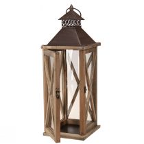 Artikel Deko Laterne Holz Vintage Holzlaterne Braun 17×17×50cm