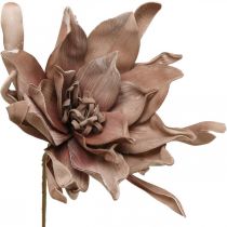 Deko Lotusblüte Künstlich Lotosblume Kunstblume Braun L68cm