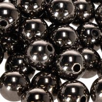 Artikel Deko-Perlen Kunststoff Anthrazit Metallic 14mm 35 Stück