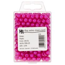 Artikel Dekorationsperlen Kunststoff Pink Ø8mm 250 Stück