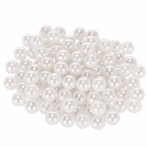 Artikel Deko-Perlen Kunststoff Weiß Ø10mm 115 Stück