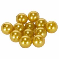 Artikel Deko-Perlen Kunststoff Ø2cm Gold 12 Stück