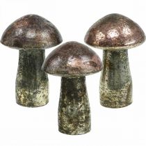 Deko Pilze Glas Rosa Tischdeko Herbst Ø6,5cm H10cm 3St